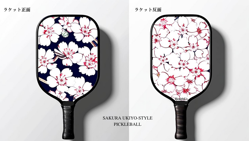 ピックルボールラケット-桜浮世絵スタイルA